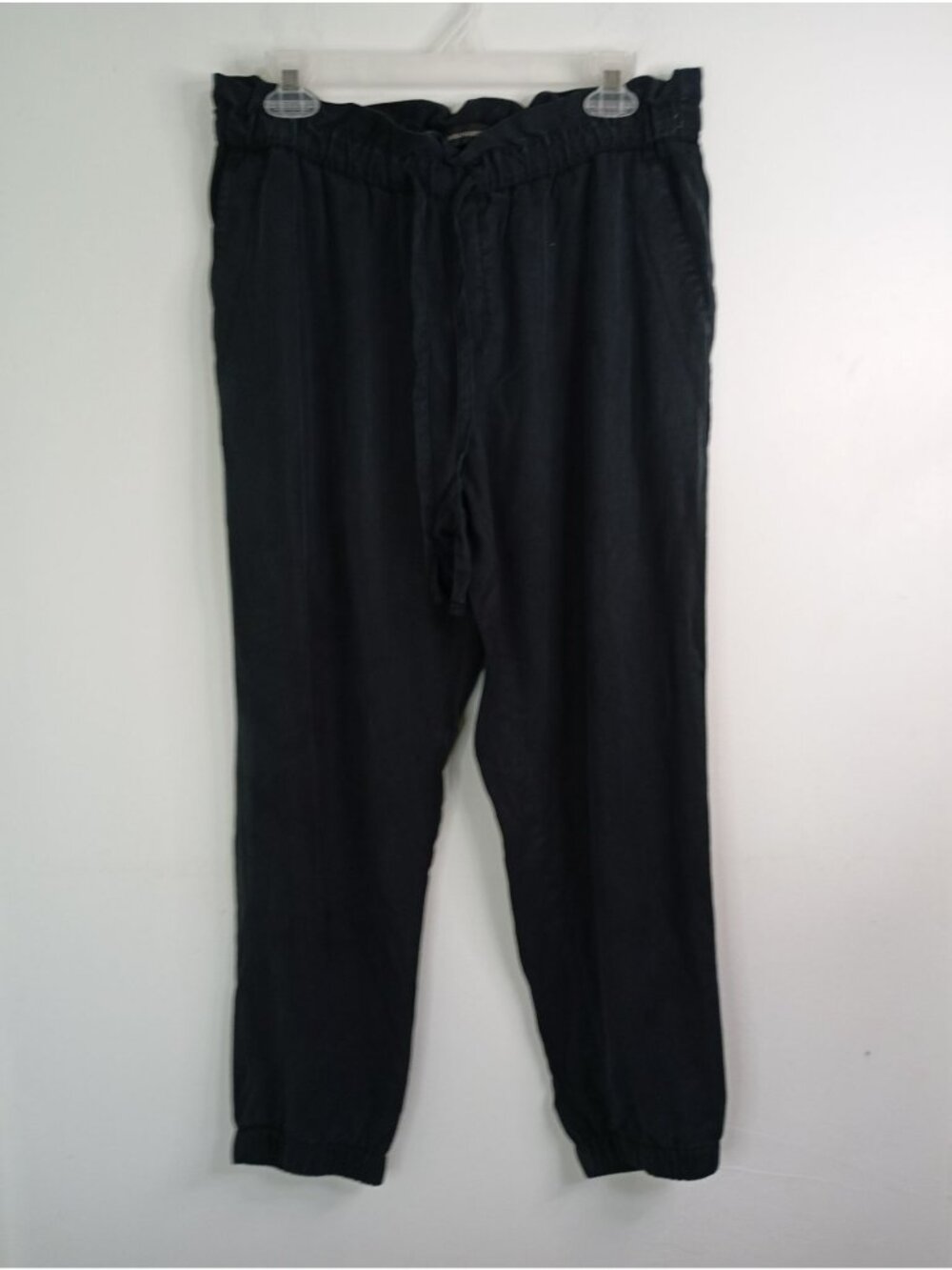 Banana Republic Womens Black Relaxed Fit Drawstring Pants Size M 100% Lyocell